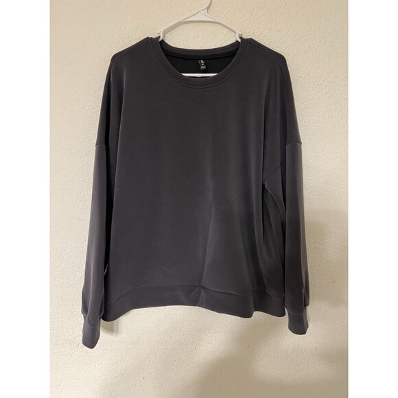 Lazypants Sweaters - Women's Charcoal LAZYPANTS Soft Luxe Pullover Sweater Top Size XL